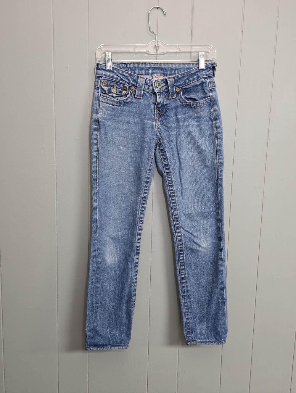 True Religion Vintage Low Rise Straight Leg Jeans Size 26